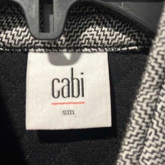 CAbi #3025 Moto Jacket Quilted Herringbone Gray Women’s Size S Cotton - Picture 7 of 8